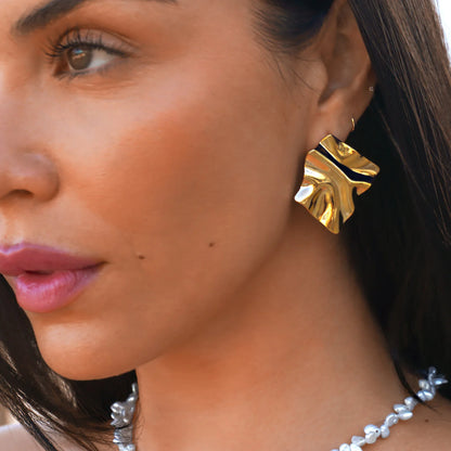 Geometric Fold Earring (Gold, Silver)
