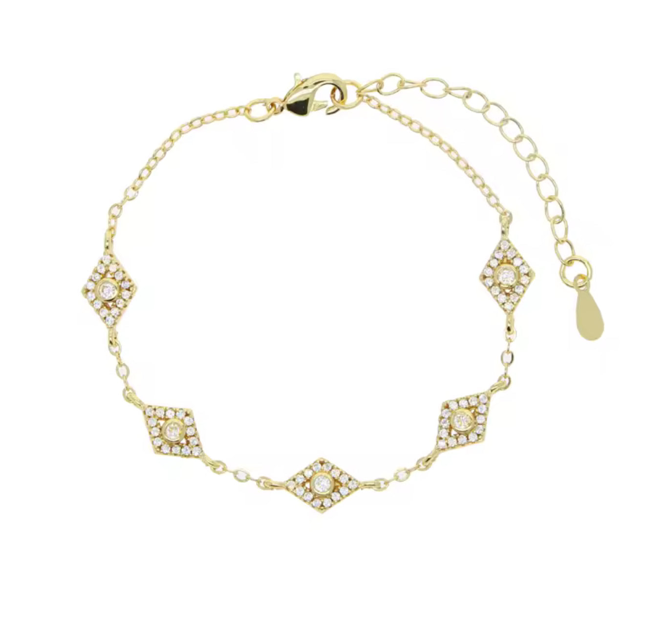 Gold Pave Classica Evil Eye Bracelet (Mix Metal)