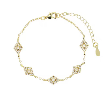 Gold Pave Classica Evil Eye Bracelet (Mix Metal)