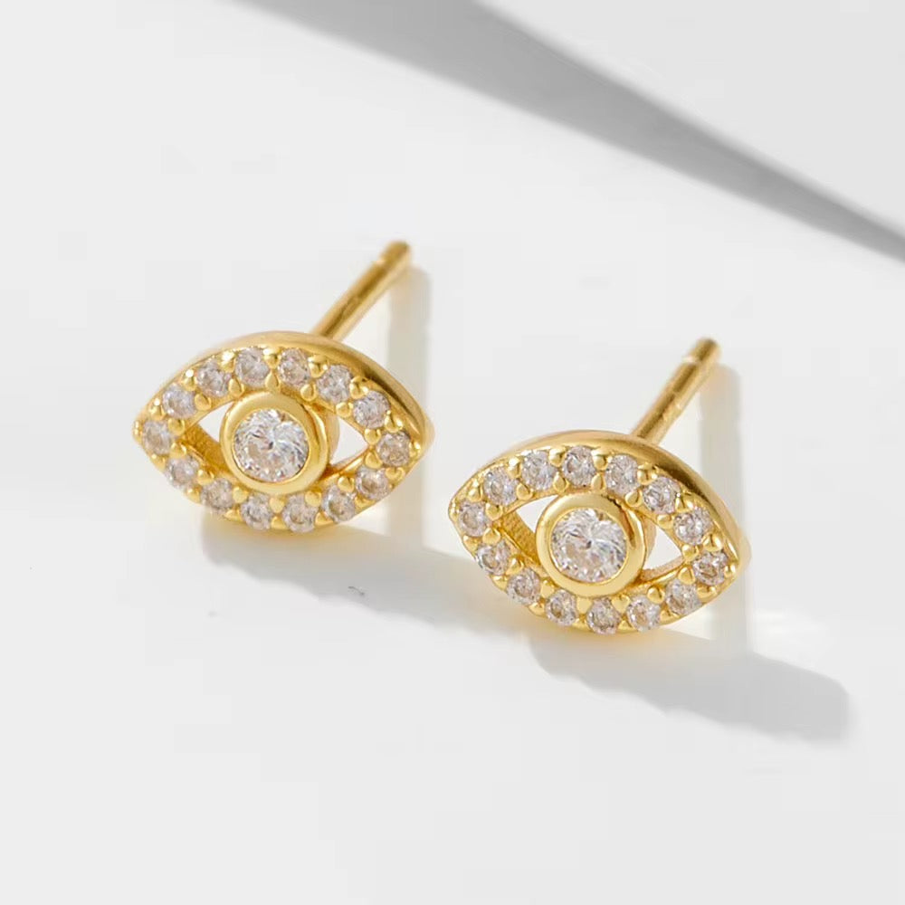 Cutey Evil Eye Earring (925, 18k Electroplating)