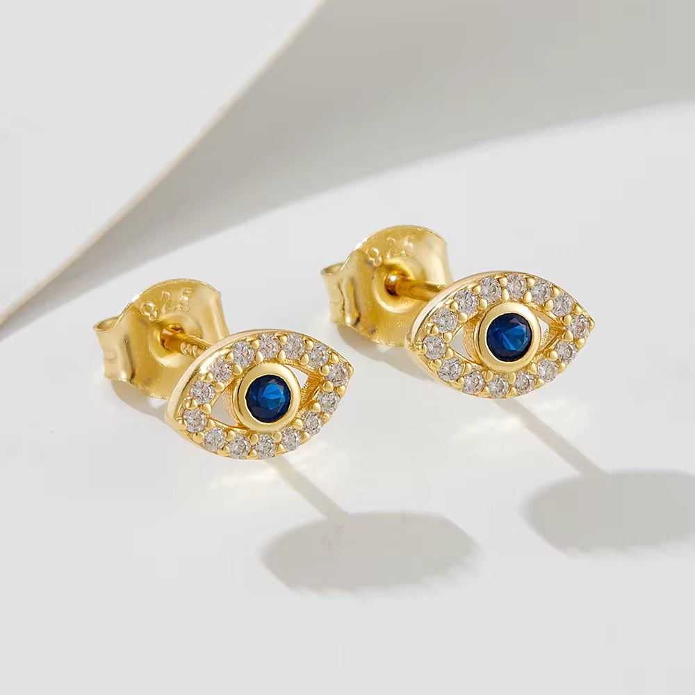 Cutey Evil Eye Earring (925, 18k Electroplating)