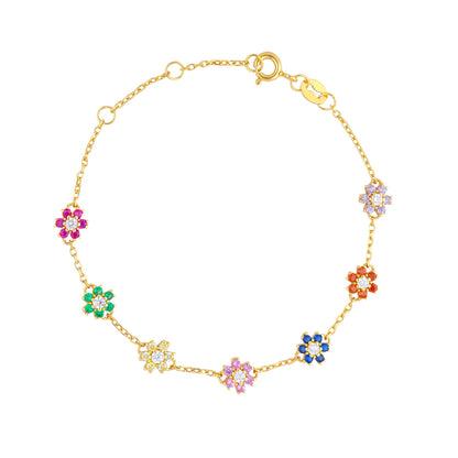 Giardino Floral Bracelet (925, 18k Gold Vermeil)