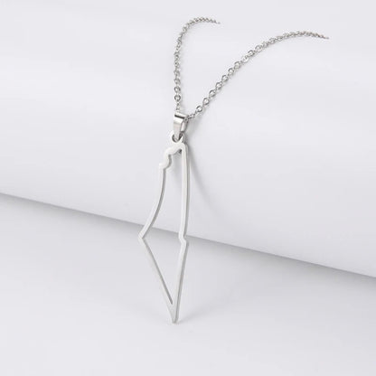 Palestine Forever Map Necklace (Stainless Steel)