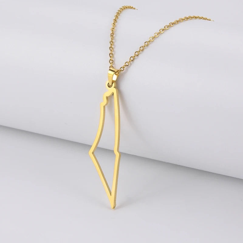 Palestine Forever Map Necklace (Stainless Steel)