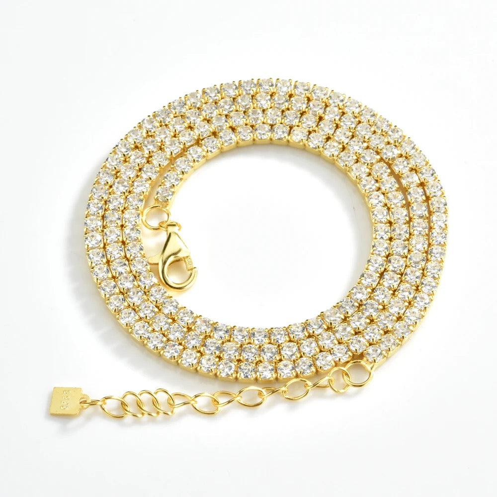 The Perfect Tennis Necklace Layer (925, 2mm)