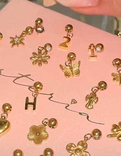 Simplicity Series Gold Flat Alphabet Mix (Stainless Steel)