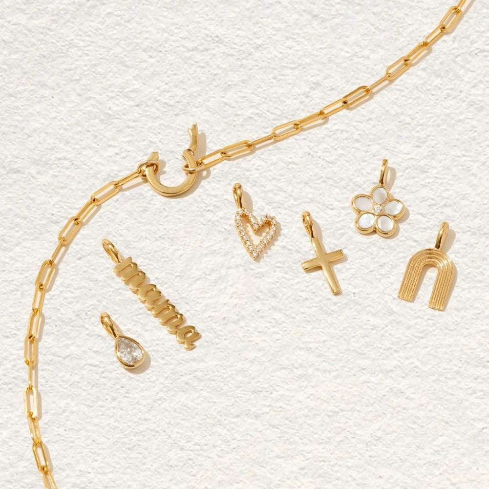 Chic Series Charmed (Stainless Steel, Paperclip & Rollolink Necklace & Bracelet)