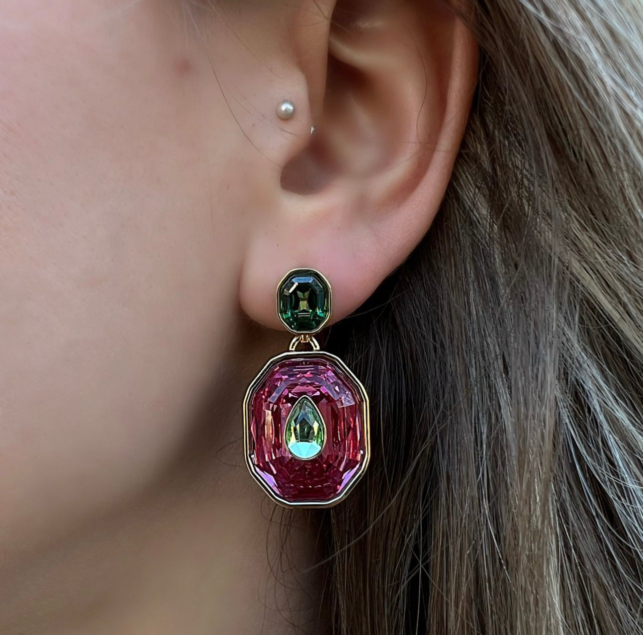 Magenta Luxa Earrings