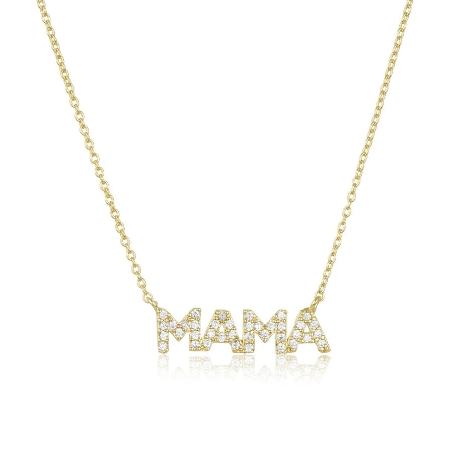 NSCD Mama Sparkle Necklace (925, Gold & Silver)