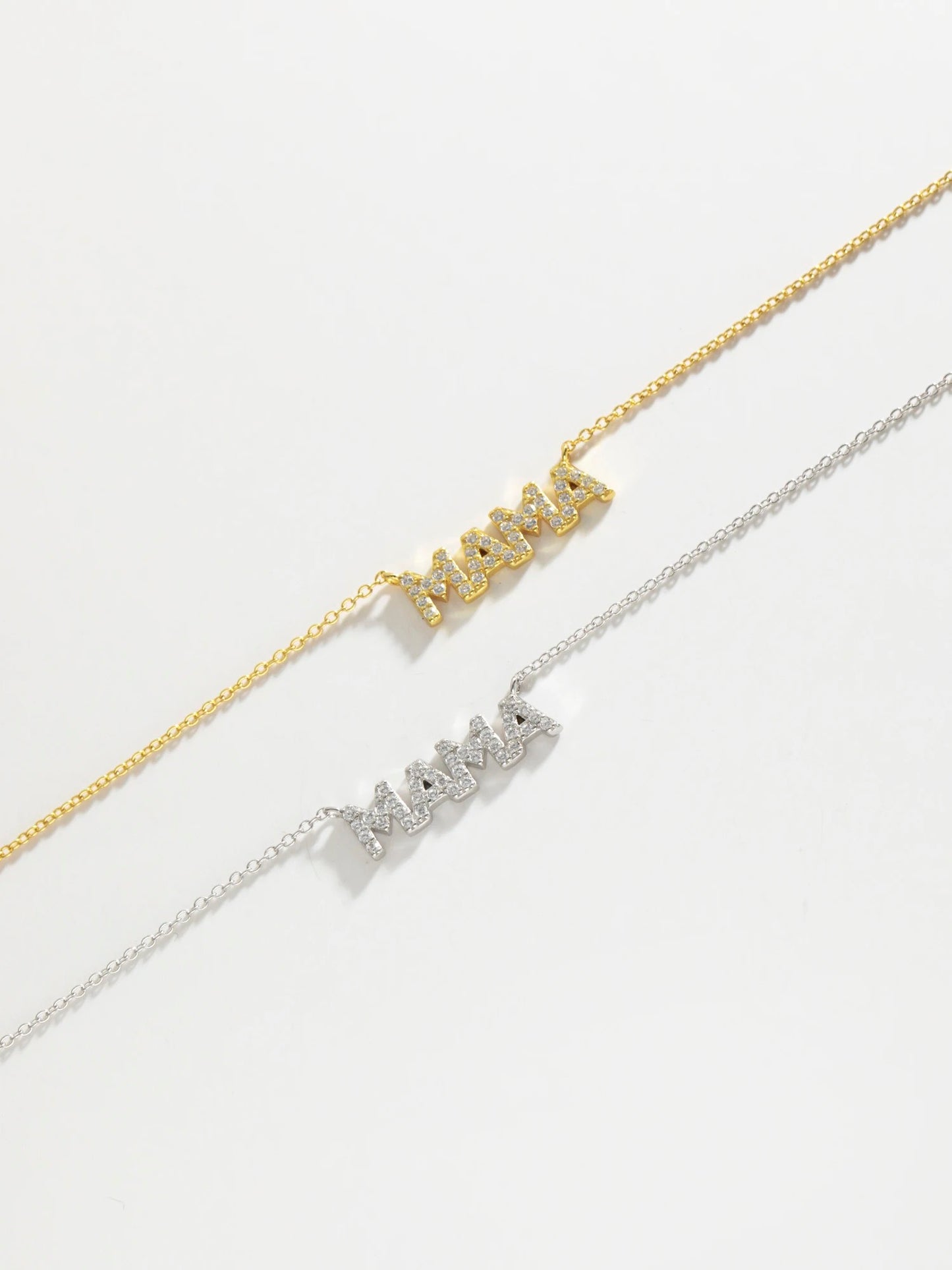 NSCD Mama Sparkle Necklace (925, Gold & Silver)