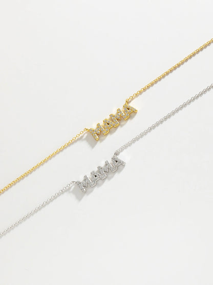 NSCD Mama Sparkle Necklace (925, Gold & Silver)