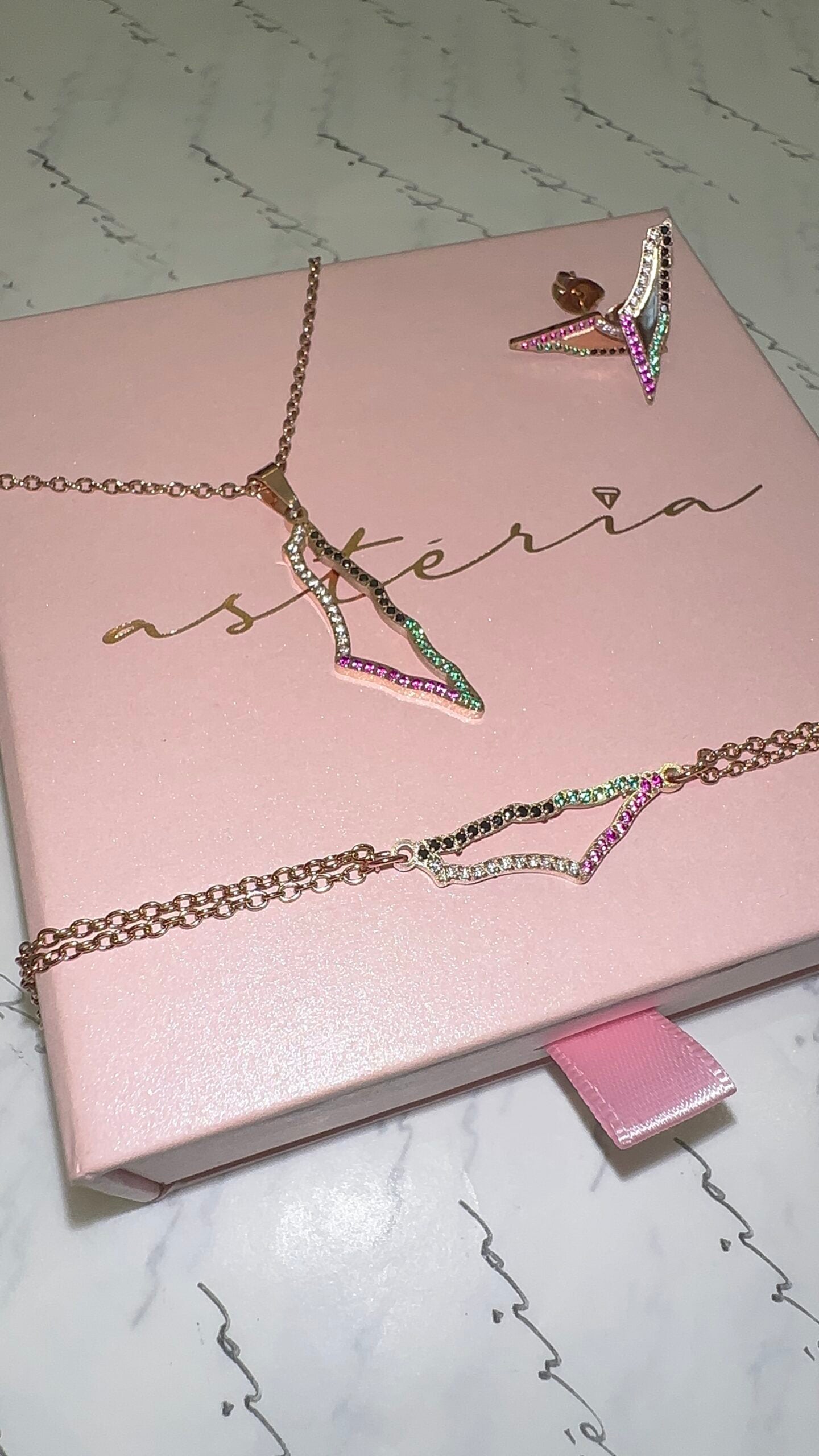 Rose Gold Colour Map Cubic Set