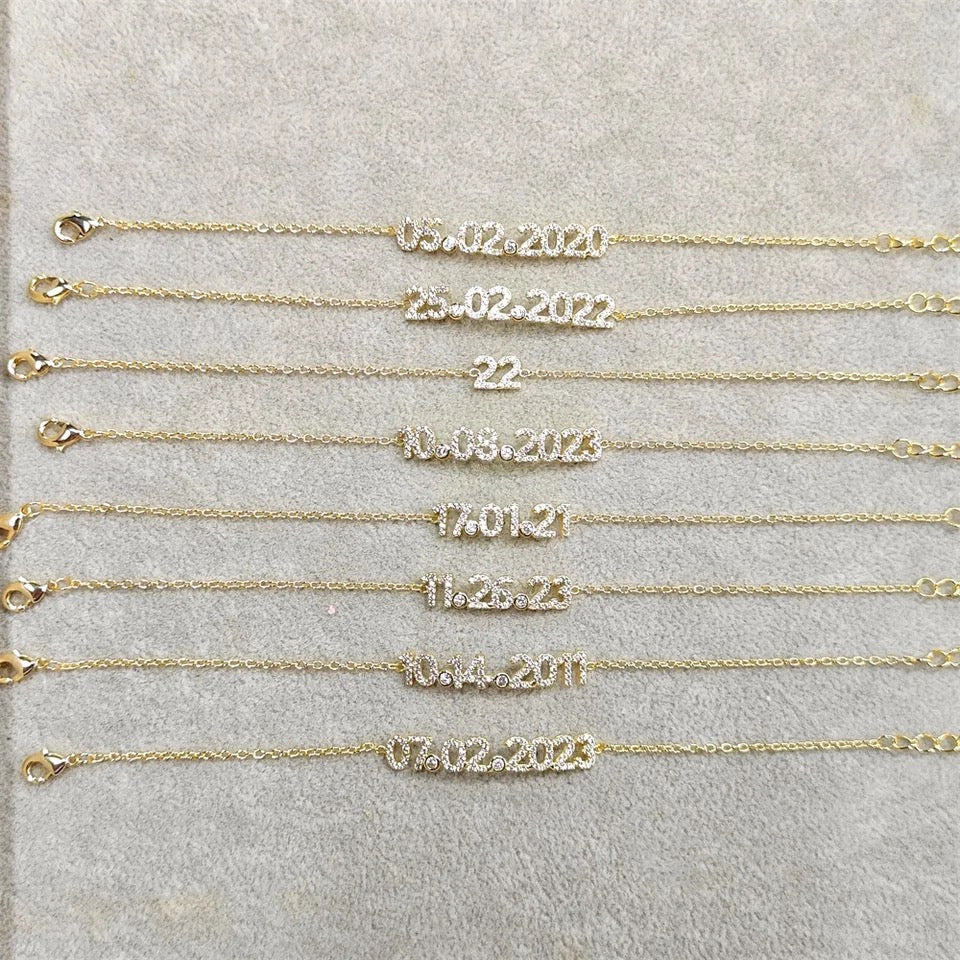 Numerology Bracelet (Gold, Silver, Rose)