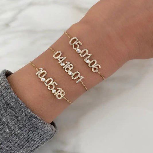 Numerology Bracelet (Gold, Silver, Rose)