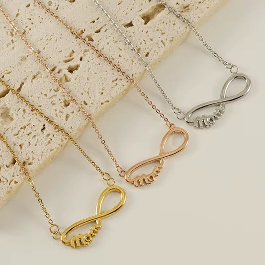 Mom Infinity Necklace (Gold, Silver, Rose)