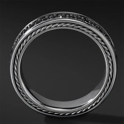 Mens Luxe Ebony Pave Ring