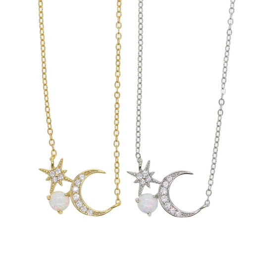 Opal Fire Galaxy Necklace (925)