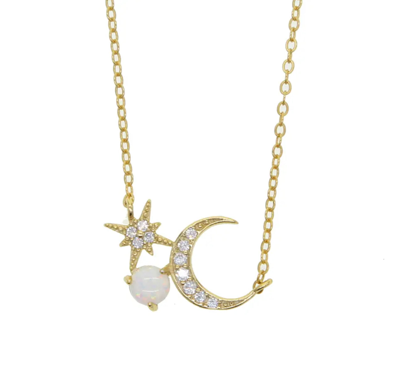 Opal Fire Galaxy Necklace (925)