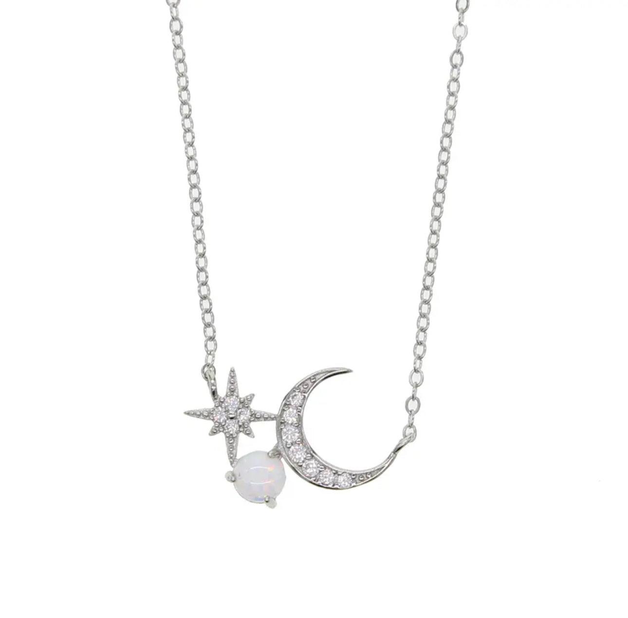 Opal Fire Galaxy Necklace (925)