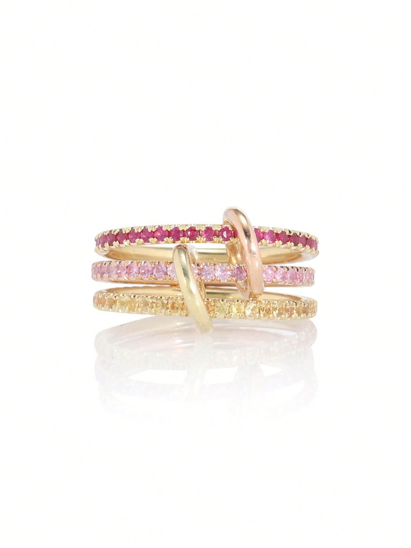 Pink & Yellow Love Spinelli Inspired Ring (925, 18k Vermeil)