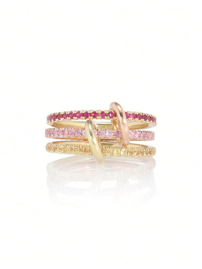 Pink & Yellow Love Spinelli Inspired Ring (925, 18k Vermeil)