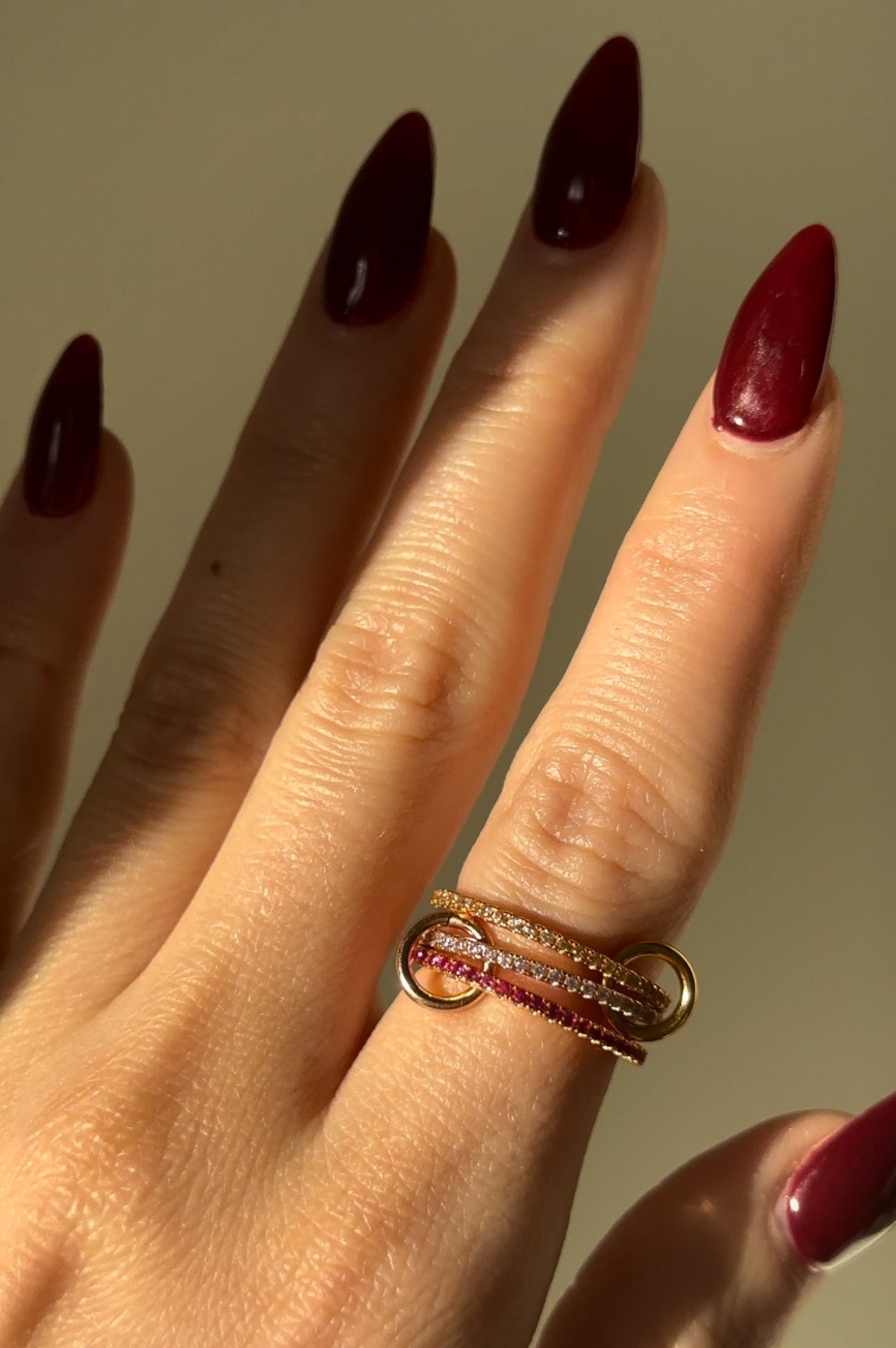 Pink & Yellow Love Spinelli Inspired Ring (925, 18k Vermeil)