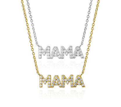NSCD Mama Sparkle Necklace (925, Gold & Silver)