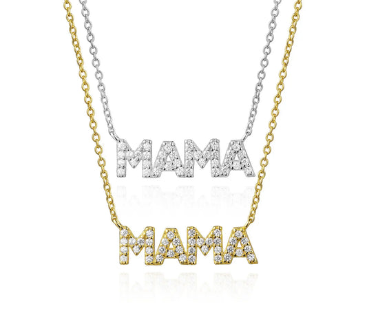 NSCD Mama Sparkle Necklace (925, Gold & Silver)