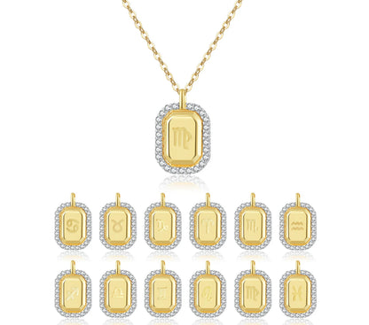Kiss Of The Stars Constellation Necklace (925, Gold Vermeil)