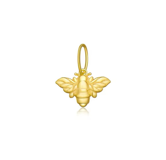 Golden Bee Charm (925, Vermeil)