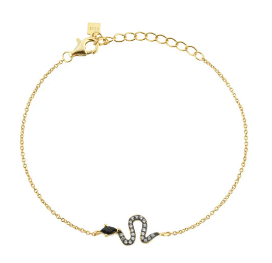 Ebony Serpentine Pave Bracelet (925)