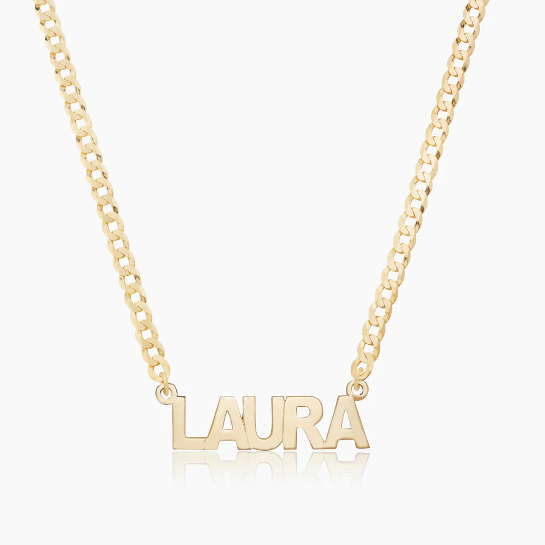 Personalised 3mm Cuban Nameplate Bracelet  (Gold, Silver, Rose)