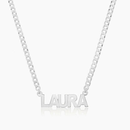 Personalised 3mm Cuban Nameplate Bracelet  (Gold, Silver, Rose)