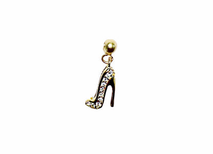 Elite Series Gold High Heel NSCD Shoe Charm (925, Vermeil)