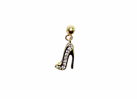 Elite Series Gold High Heel NSCD Shoe Charm (925, Vermeil)