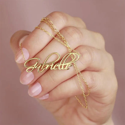 Personalised Nameplate Necklace (Gold, Silver, Rose)