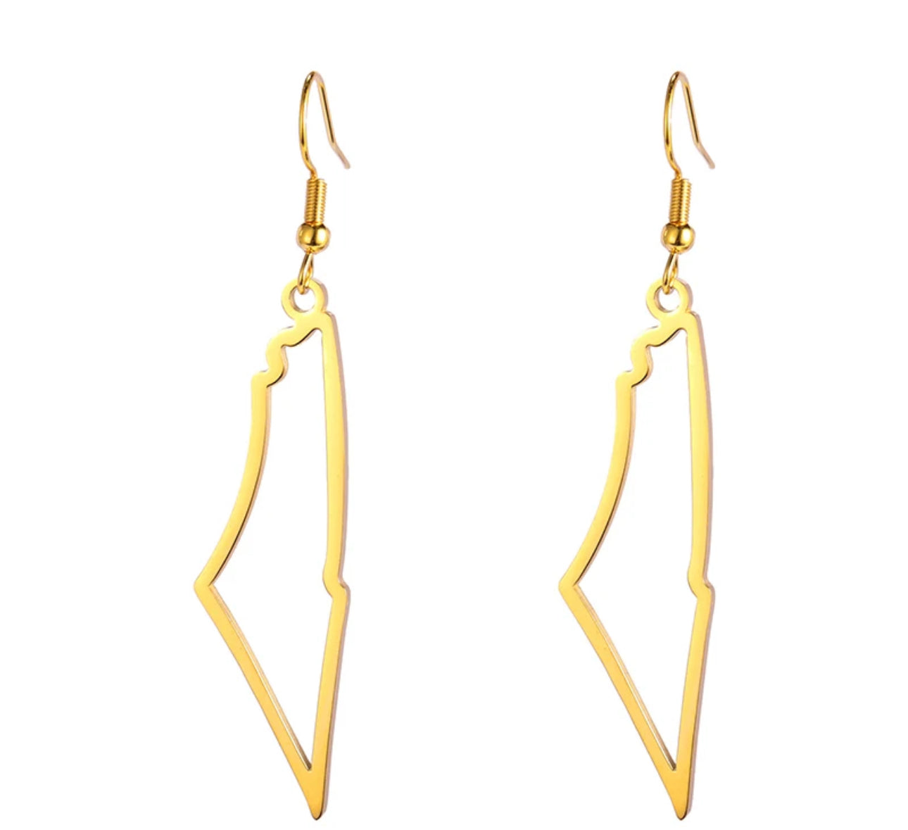 Gold Palestine Forever Earrings