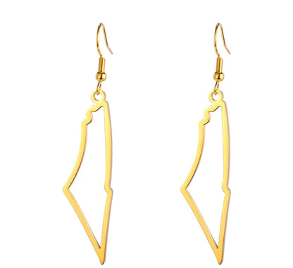 Gold Palestine Forever Earrings