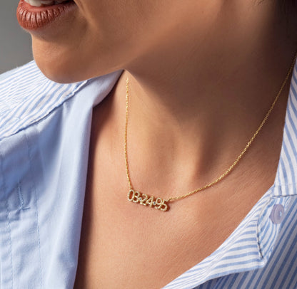 Numerology Necklace (Gold, Silver, Rose)