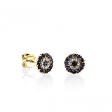 Luce NSCD Evil Eye Stud (925, 18k Vermeil, Gold Silver, Rose)