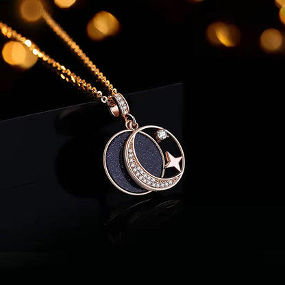 Blue Sandstone Interstellar Necklace (925, Vermeil Gold, Silver, Rose)