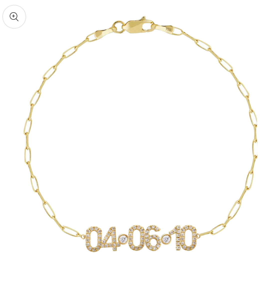 Numerology Paperclip Bracelet (Gold, Silver, Bronze)