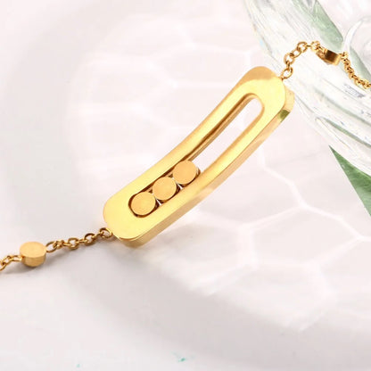 Gold Steel Movestone Bracelet