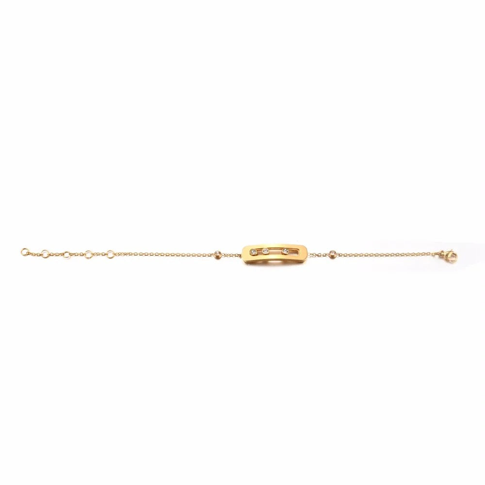 Gold Steel Movestone Bracelet