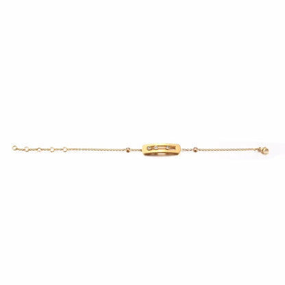 Gold Steel Movestone Bracelet