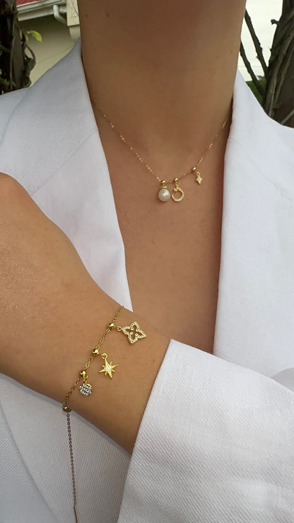 Elite Series Gold Starburst Charm (925, Vermeil)