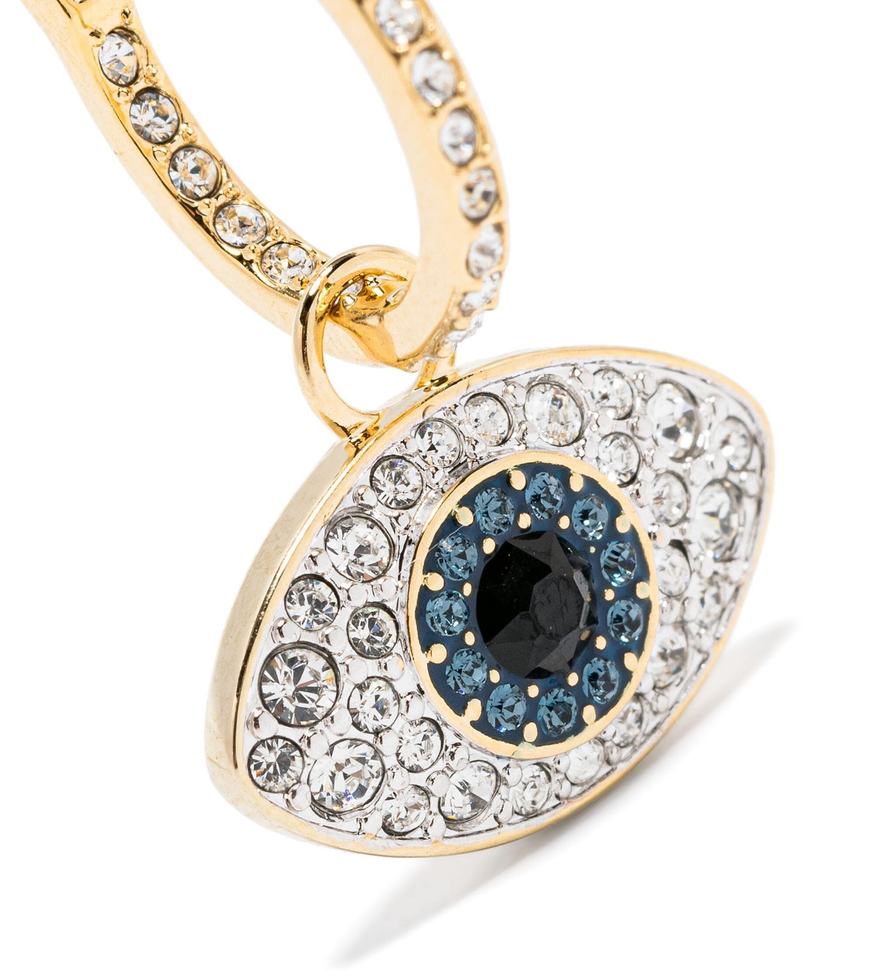 Gold Moonkissed Evil Eye Pave Drop Earring