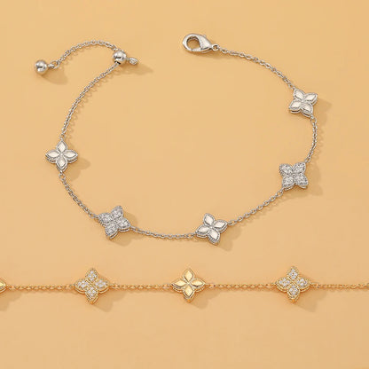Silver Delicate Clover Bracelet