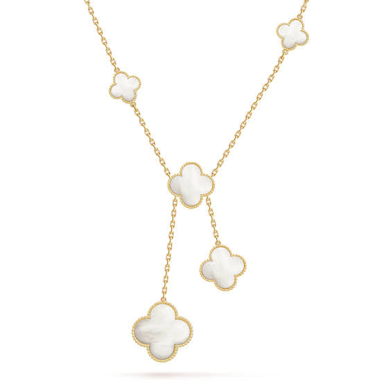 Ayesha Seedat Rose Gold & Pearl Glam DropClover Set (925)