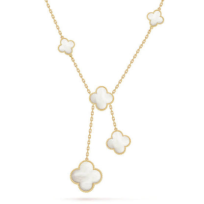 Ayesha Seedat Rose Gold & Pearl Glam DropClover Set (925)